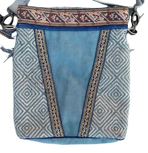 Catena handmade BOHO crossbody bag purse beadwork leather fringe