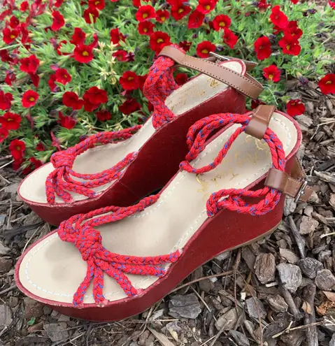 Miss Trish of Capri For Target Sandals Wedges Platform 7