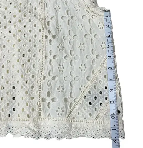 Anthropologie James Coviello Anaiya High Neck Eyelet Lace Top