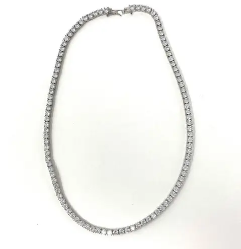 BLING giant CZ tennis necklace statement piece!