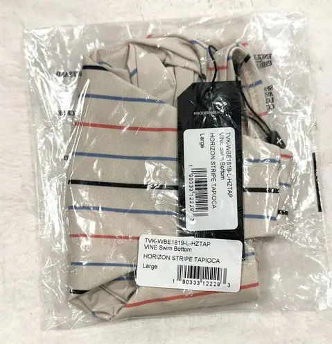 NWT Tavik Vine Cutout Swim Bottom in Horizon Stripe Tapioca