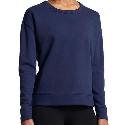 Nike  Dri-Fit Navy Blue Versa Long Sleeve Open Back Sweatshirt Medium M