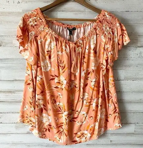 Harvé Benard NWT Harve Benard Peasant Floral Top Large