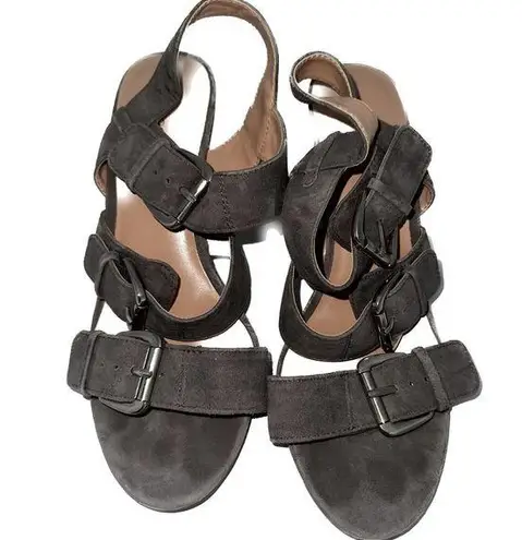 Sole Society  Gray Suede 3 strap Sandals size 8.5‎