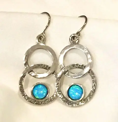 Sterling Silver DIDAE  925 Opal Drop Earrings thumbnail 2