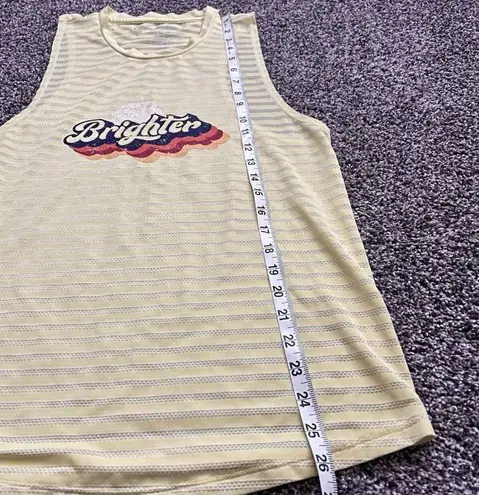 Zyia Active Lemon Nimbus Brighter Tank Top Graphic Activewear Yellow Women XL