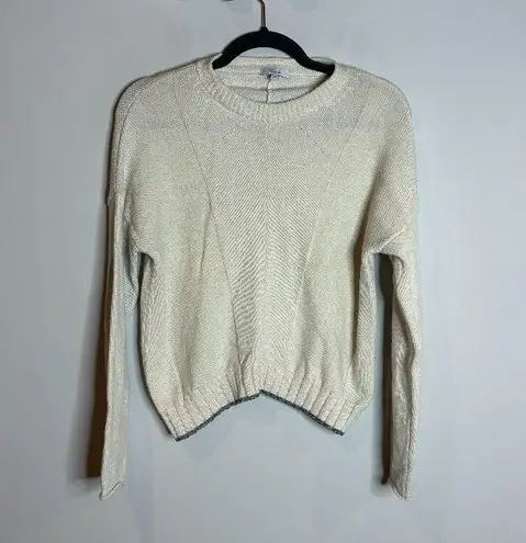 Rails  Joanna Wool & Cashmere Sweater Pullover Snow Globe Cream Metallic