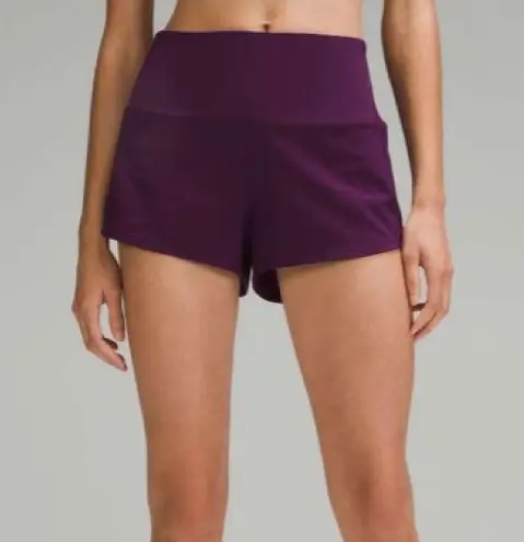 Lululemon NWOT  Speed Up High-Rise Lined Short 2.5" Size 8 Dramatic Magenta Plum