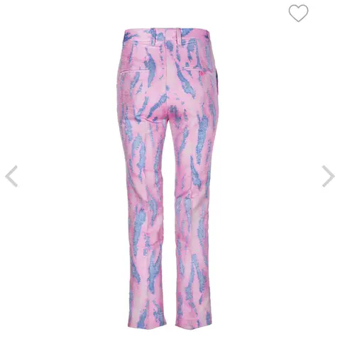 3.1 Phillip Lim silver metallic pink jacquard trousers zebra