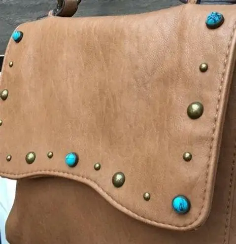 Jessica Simpson  Turquoise Studded Vegan Handbag