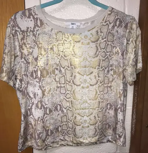 Bar III Animal Print Silk Top