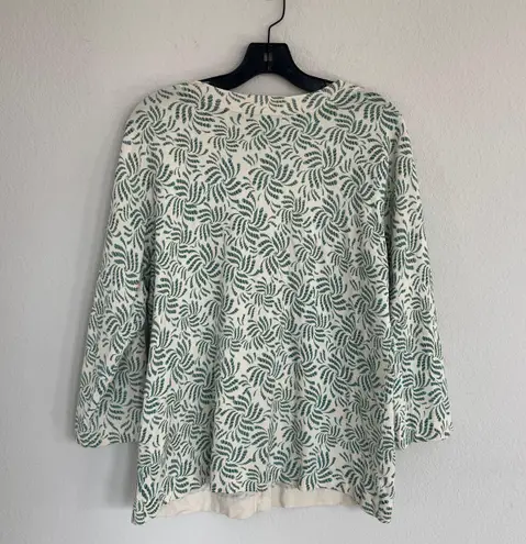 Judith Hart Silk Blend Coastal Print Cardigan Size XL