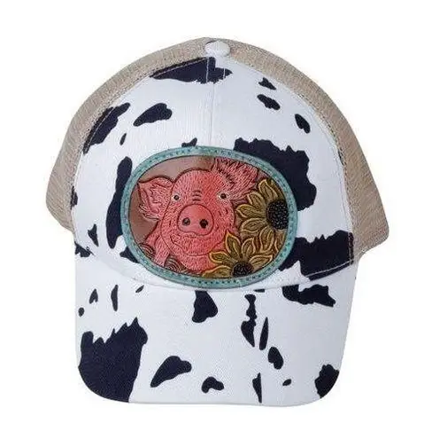 NWT Western Trucker Hat White Piggy