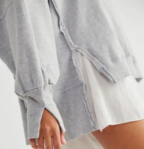 Free People NWOT  / We the Free Camden Sweatshirt - Sand Heather Grey - M