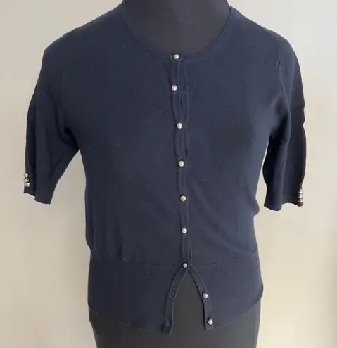 Audrey & Grace Short Sleeves Buttoned Cardigan Sweater NWOT