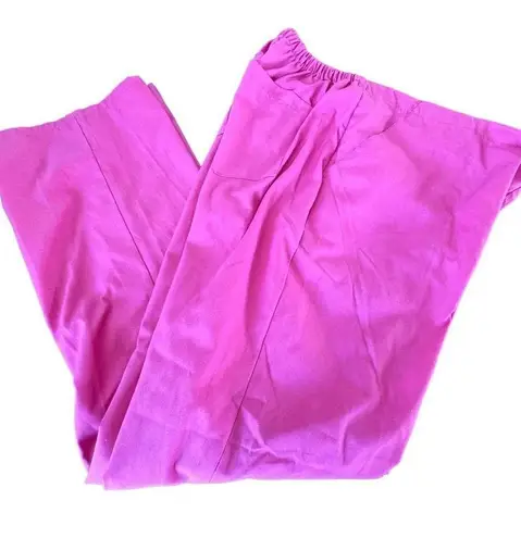 Southern Scrubs Pink Pants Elastic Waist Straight Leg Large Veterinary Hospital