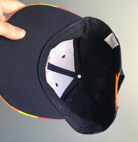 NAVY BLUE/ORANGE STRIPED HUSTON ASTROS SNAPBACK BASEBALL CAP HAT Orange