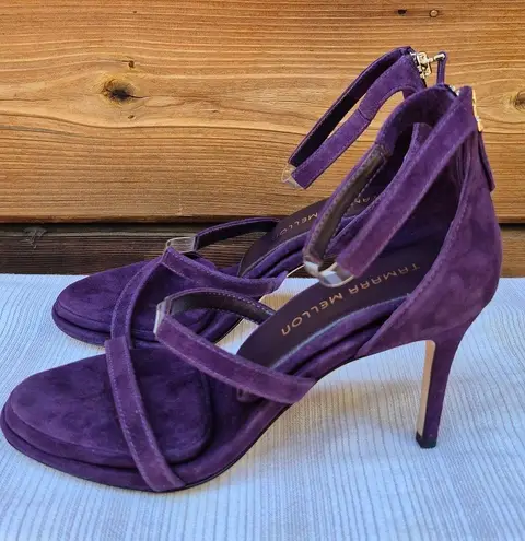 Tamara Mellon Pillow Top Heels Shoes Purple Size 6