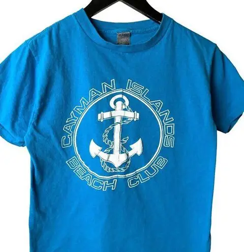 Vintage Cayman Island T Shirt Blue Small S Single Stitch USA Anchor Graphic Tee