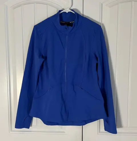 Spyder Performance Zip Up Jacket Stylish Activewear Blue Jacket Size Large