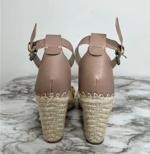 Dolce Vita Nilton Wedge Heel Gold Multi Leather Sandal Espadrille Size 9.5 NEW