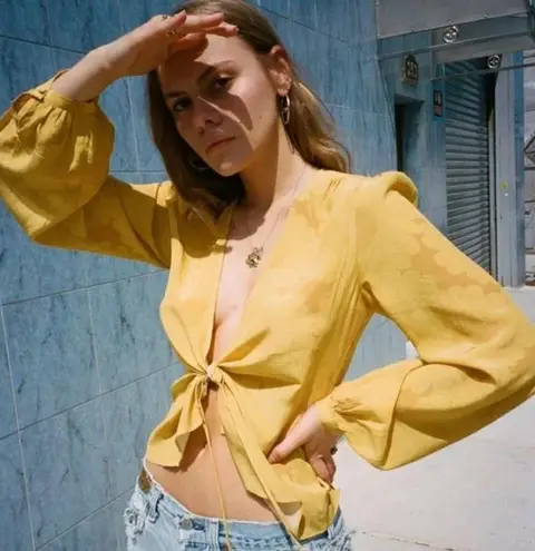 Realisation Par 💕💕 The Stevie Top ~ Sunflower Yellow Print XS