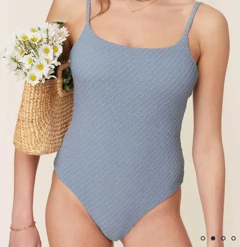 ANDIE  Swim The Jetties One Piece Macrame Slate size XS NWT pastel