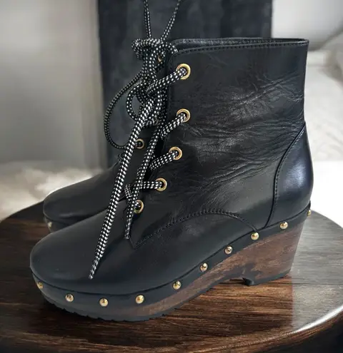 Opening Ceremony Black Leathern Platform Boots Size 6 / 36