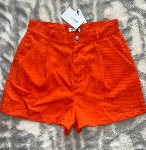 The Moon Corduroy Orange Shorts Day + 