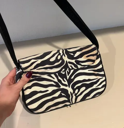 JustFab Glassons Zebra Shoulder Bag