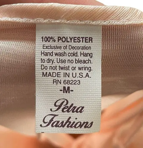 Petra Fashions Vintage 80s Pink Elegant Lingerie Intimates Peignoir Slip Dress