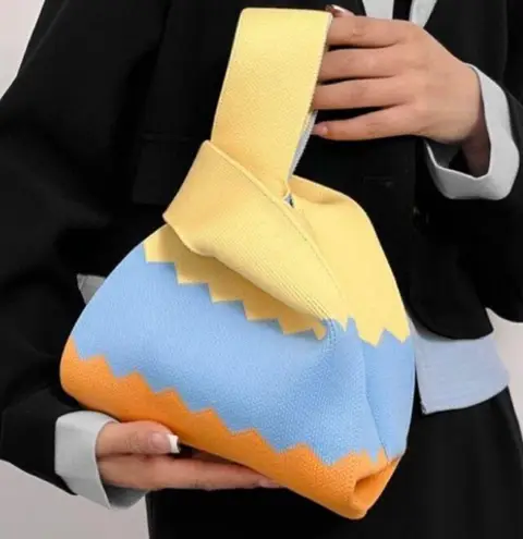 Mini Colorblock Knit Bag