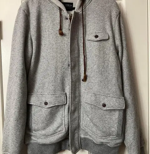 Billabong  Grey Hoodie Zip Up Winter Coat