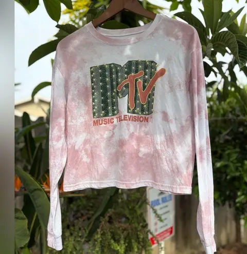 Love Tribe MTV Music Television Tie-Dye Long Sleeve Relaxed Fit Shirt