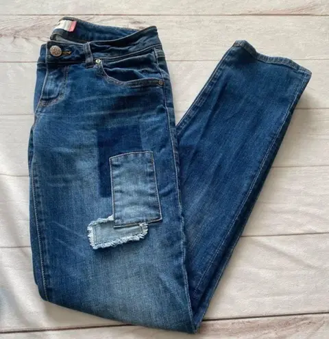 CAbi  Slim Boyfriend Patchwork Jeans #5308 Sz 2