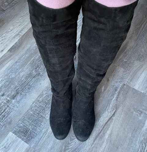 Women’s black suede over