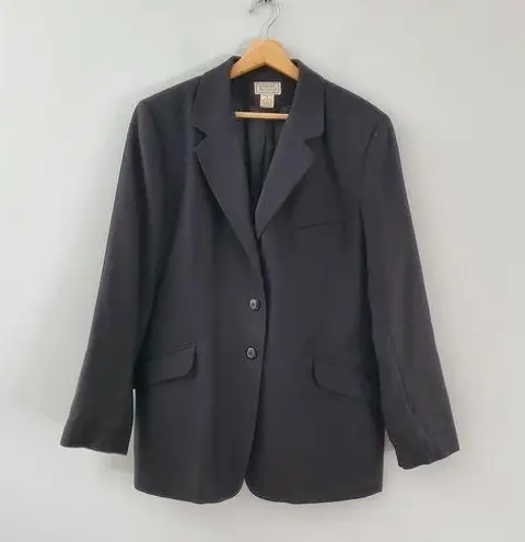 Jennifer Moore  Vintage Classic Black Wool Blazer 16