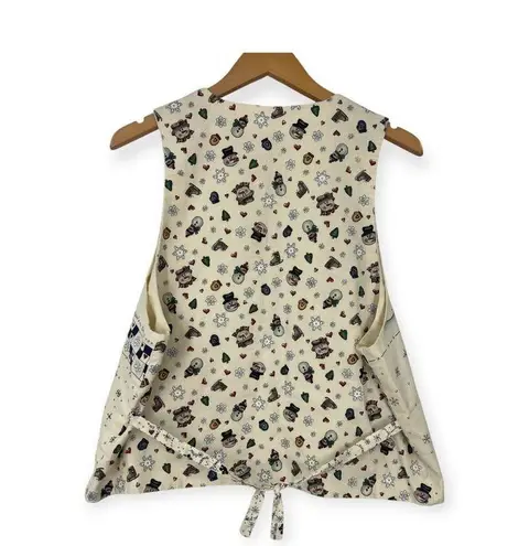 Handmade Vintage | S M L | Snowman Ice Skate Christmas Holidays Winter Vest Top