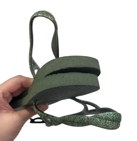 Havaianas Flip Flops 41/42 Green Luna Glitter Sparkle Sandals Women’s