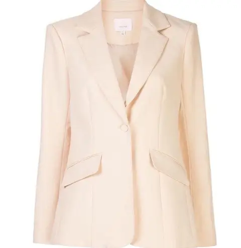 Cinq à Sept NEW NWT Cinq A Sept Kym Zipper Sleeve Blazer Jacket In Sand