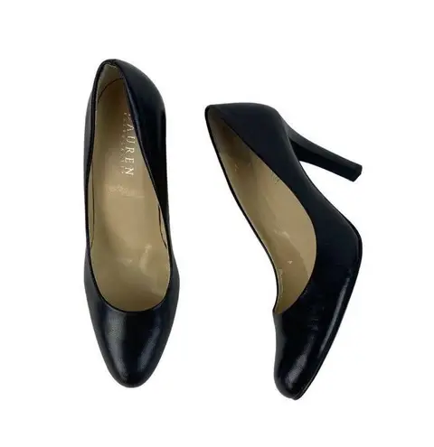 Ralph Lauren Classic Black Leather Pump Womens Size 8B Dress Business Heels