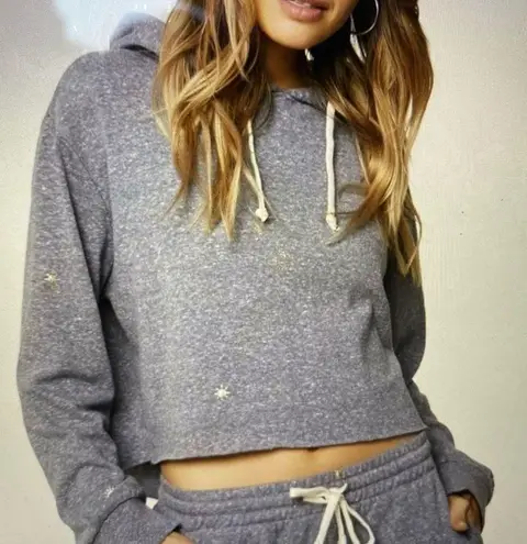 O'Neill O’Neill crop top hoodie grey with gold suns size XL