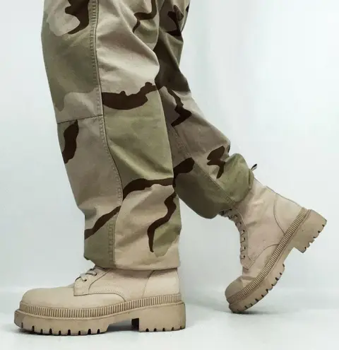 Y2K Women’s Cargo Combat Trousers in Desert Camo Medium Regular Green