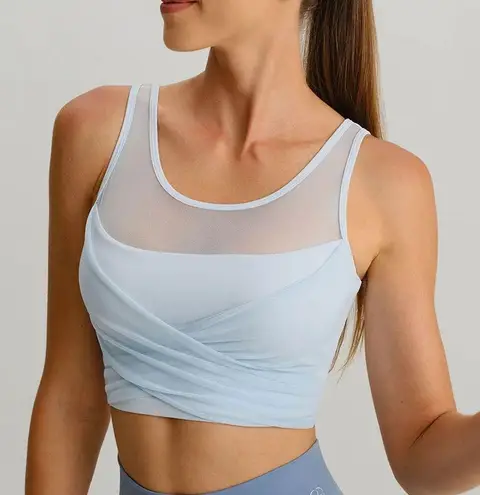 Berlook Activewear Light Blue Mesh Cross