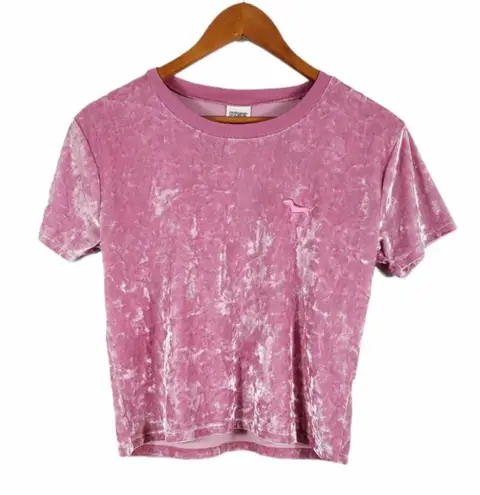 Victoria's Secret Velvet Pink Short Sleeve Top.