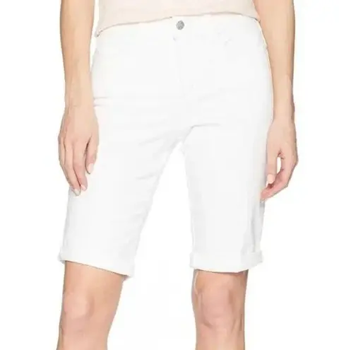 NYDJ EUC Briella Shorts Roll Cuff Optic White Size 14