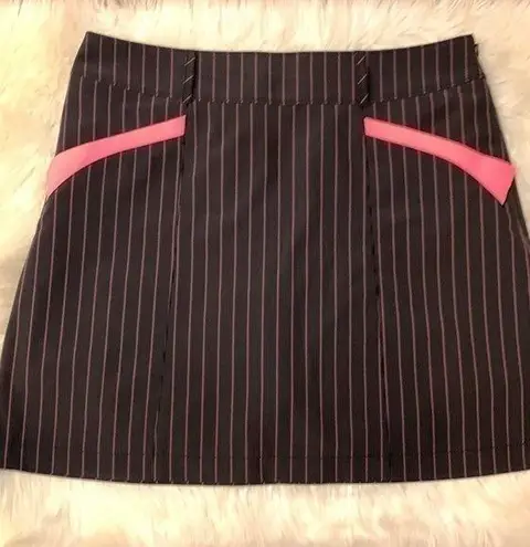 Cutter and Buck Annika striped skirt/skort black pink 12