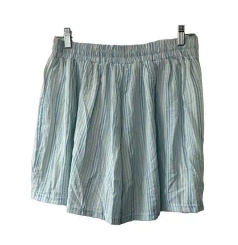 BCBGeneration  Blue & White Striped High-Waisted Tassel Shorts Sz Medium NEW