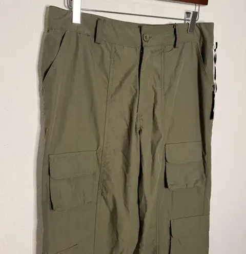 Honey Peach cargo tapered trousers pants army green size M NWT Size M