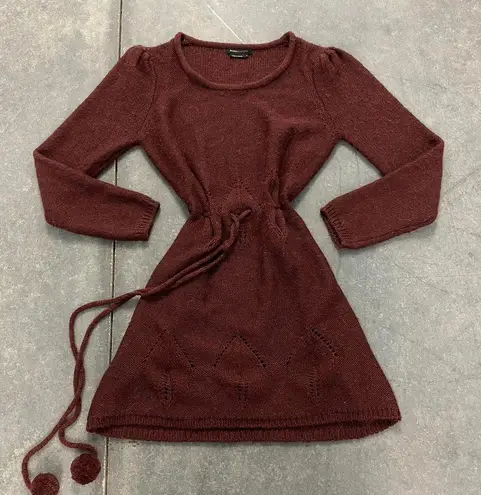 Vintage BCBG Maxazria Maroon Sweater Dress Size XL